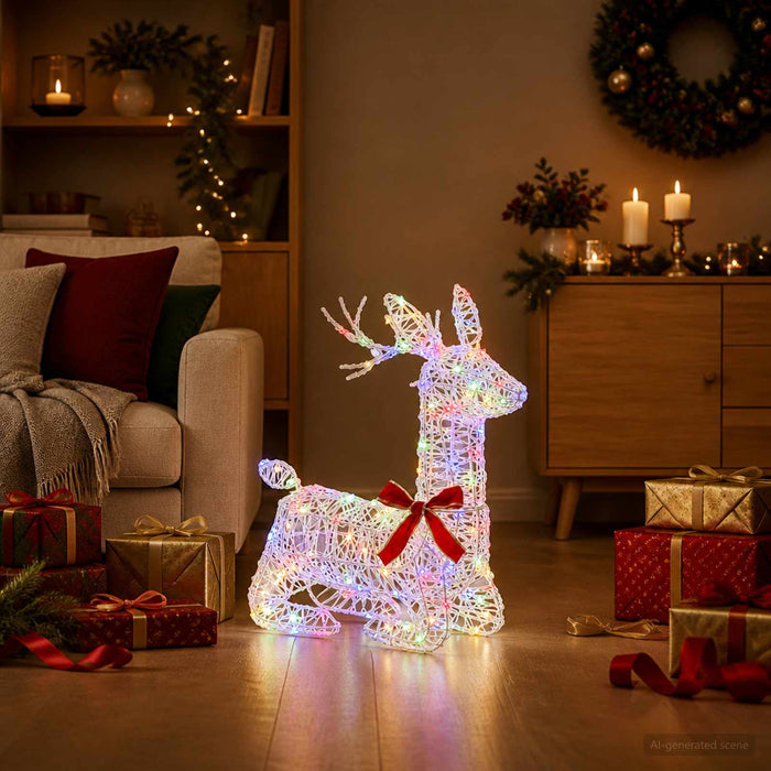 Cerb de Crăciun 3D LOVIISA 140 LED-uri Multicolor - WALTI WALTI