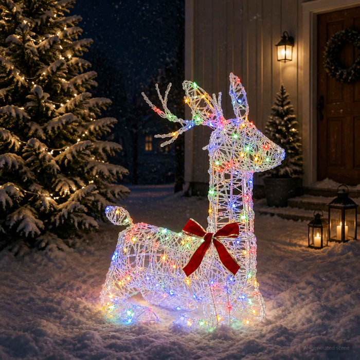 Cerb de Crăciun 3D LOVIISA 140 LED-uri Multicolor - WALTI WALTI