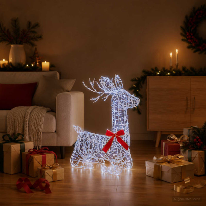 Cerb de Crăciun 3D LOVIISA 280 LED-uri Alb rece 55 x 22 x 63 cm - WALTI WALTI