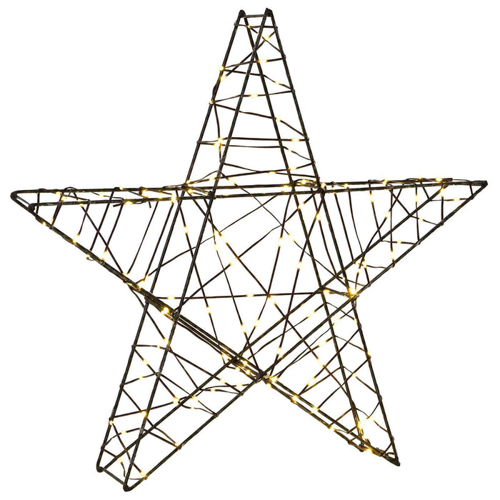 Stea de Crăciun 3D 120 LED-uri Alb cald 55 x 53,5 x 10 cm WALTI