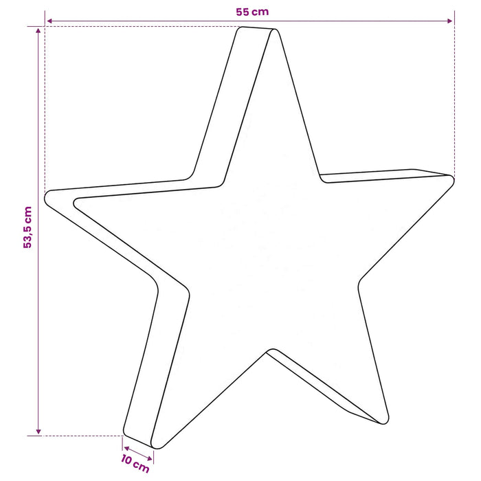 Stea de Crăciun 3D 120 LED-uri Alb cald 55 x 53,5 x 10 cm WALTI