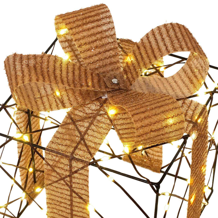 Cutie de cadou de Crăciun iluminată 3 buc. 150 LED-uri Alb cald - WALTI WALTI