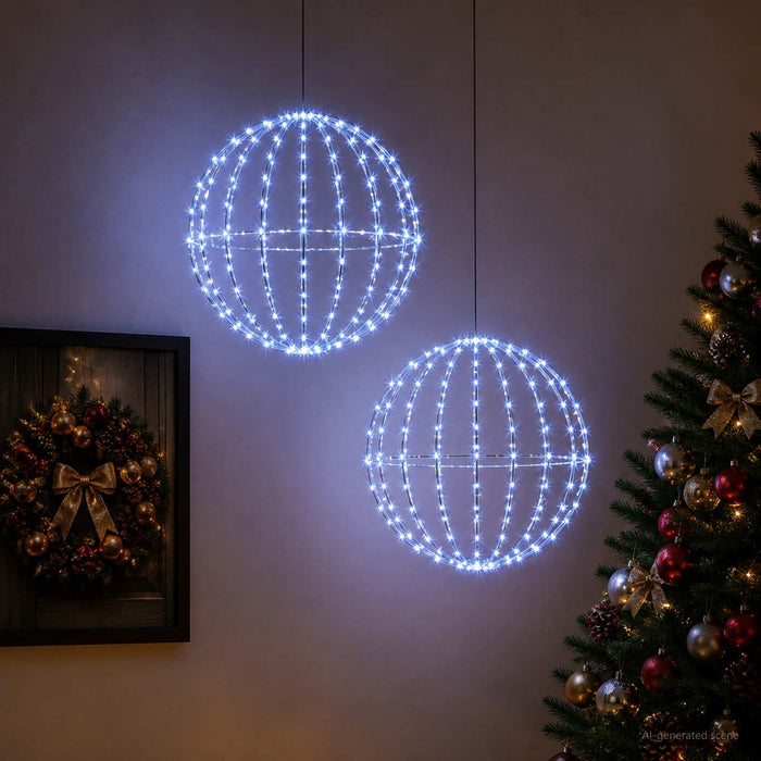 Lumină decorativă de Crăciun 2 buc. 192 LED-uri Albastru - WALTI WALTI