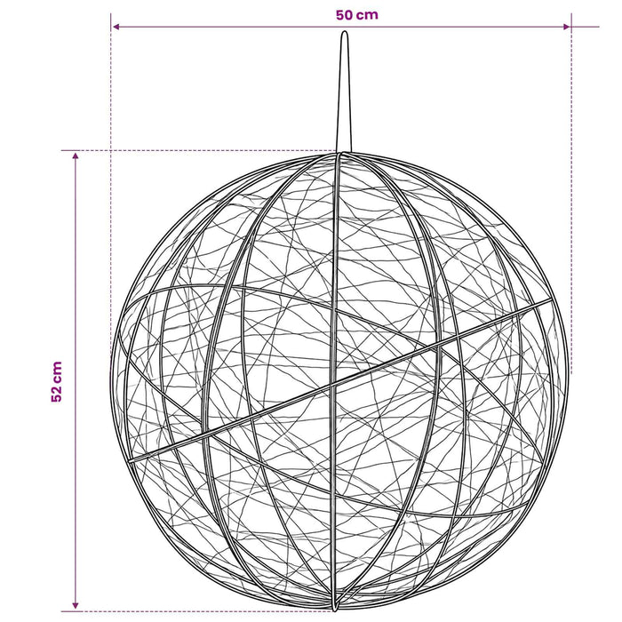 Lumină decorativă de Crăciun 750 LED-uri Alb cald Ø 50 x 52 cm WALTI
