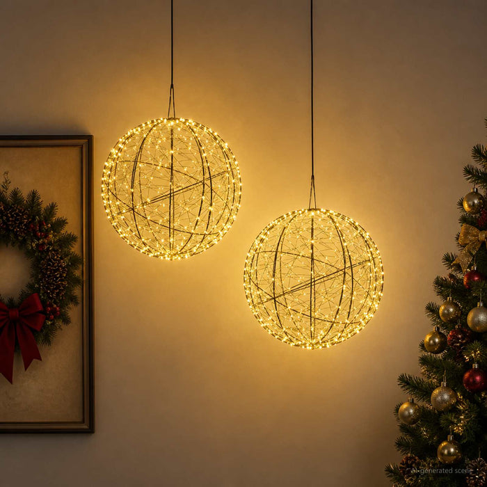 Lumină decorativă de Crăciun 2 buc. 1000 LED-uri Alb cald - WALTI WALTI