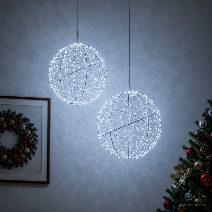 Lumină decorativă de Crăciun 2 buc. 1500 LED-uri Alb rece - WALTI WALTI
