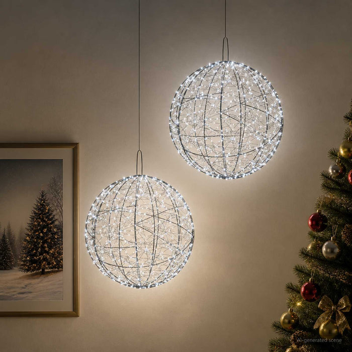 Lumină decorativă de Crăciun 2 buc. 1900 LED-uri Alb rece WALTI