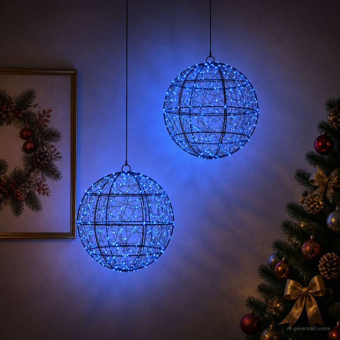 Lumină decorativă de Crăciun 2 buc. 600 LED-uri Albastru - WALTI WALTI