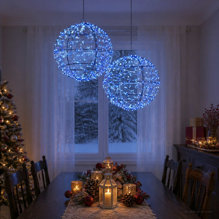Lumină decorativă de Crăciun 2 buc. 600 LED-uri Albastru - WALTI WALTI