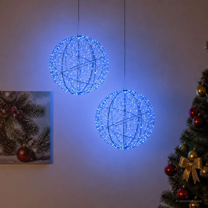Lumină decorativă de Crăciun 2 buc. 1000 LED-uri Albastru WALTI