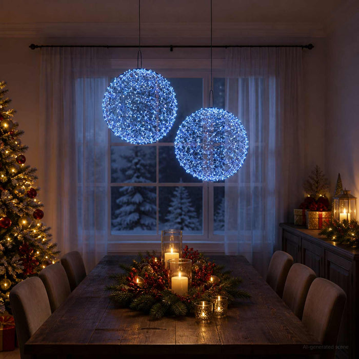 Lumină decorativă de Crăciun 2 buc. 1900 LED-uri Albastru WALTI