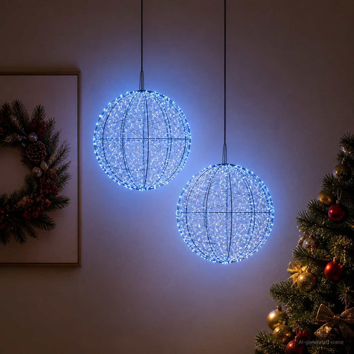 Lumină decorativă de Crăciun 2 buc. 1900 LED-uri Albastru WALTI