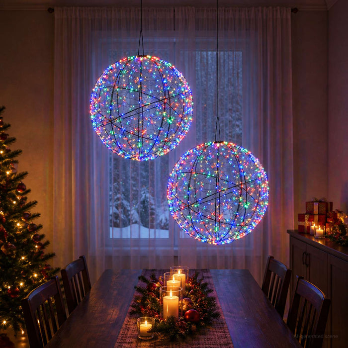 Lumină decorativă de Crăciun 2 buc. 1900 LED-uri Multicolor WALTI