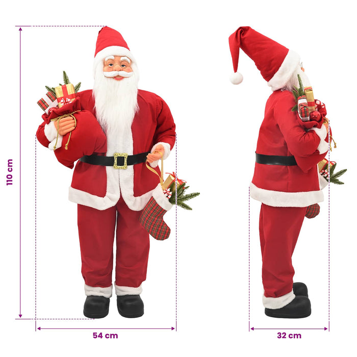 Figurină Moș Crăciun Roșu 110 cm Poliester WALTI