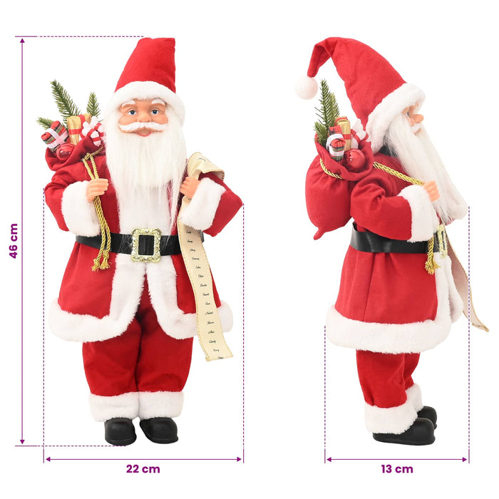 Figurină Moș Crăciun Roșu 46 cm Poliester WALTI