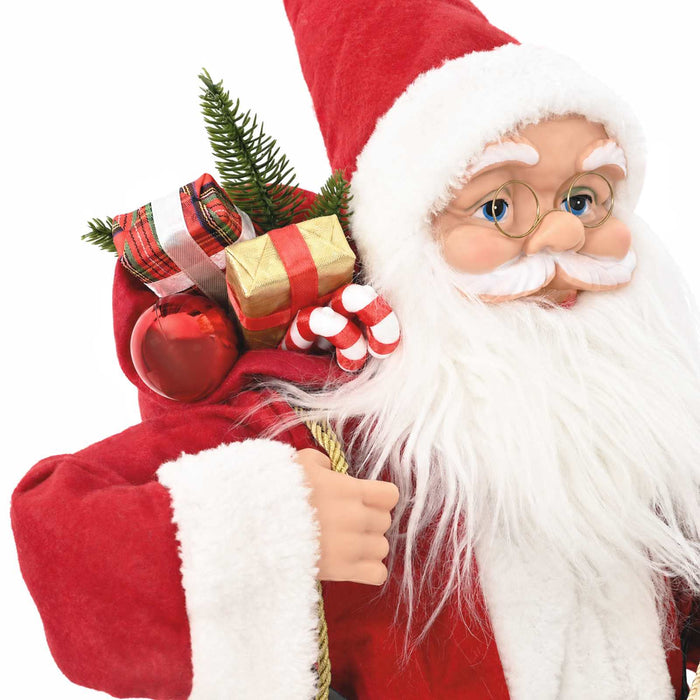 Figurină Moș Crăciun Roșu 62 cm Poliester WALTI