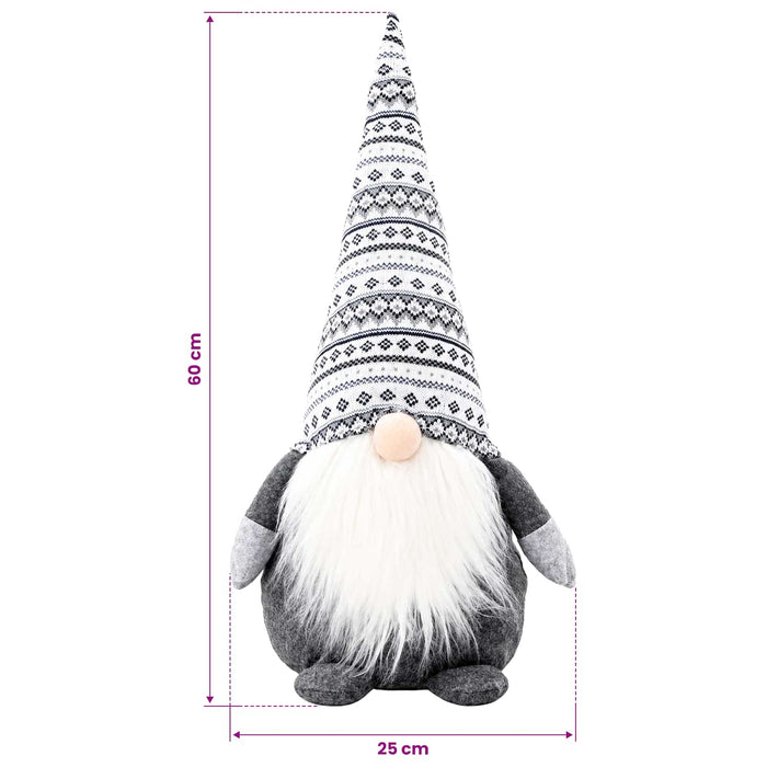 Gnom de Crăciun Gri 60 cm Poliester WALTI