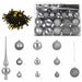 Set de Globuri de Crăciun 61 buc. Gri Diam. 6 cm Plastic - WALTI WALTI
