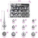 Set de Globuri de Crăciun 61 buc. Gri Diam. 6 cm Plastic - WALTI WALTI