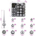 Set de Globuri de Crăciun 120 buc. Gri Diam. 6 cm Plastic - WALTI WALTI