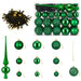 Set de Globuri de Crăciun 61 buc. Verde Diam. 6 cm Plastic - WALTI WALTI