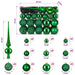 Set de Globuri de Crăciun 61 buc. Verde Diam. 6 cm Plastic - WALTI WALTI