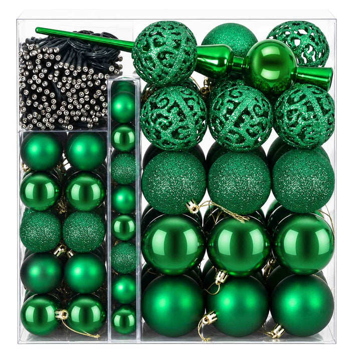 Set de Globuri de Crăciun 120 buc. Verde Diam. 6 cm Plastic - WALTI WALTI