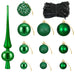 Set de Globuri de Crăciun 120 buc. Verde Diam. 6 cm Plastic - WALTI WALTI