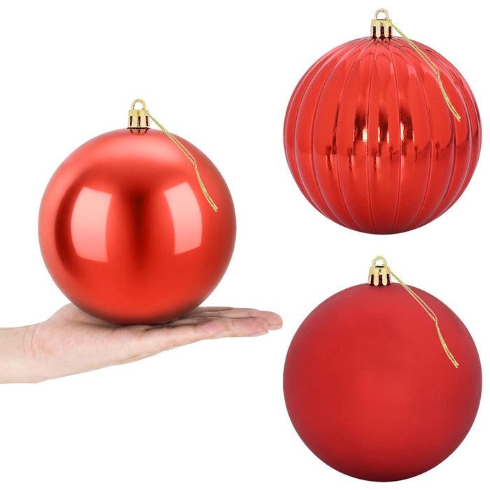 Set de globuri de Crăciun XL 9 buc. Roșu Diam. 15 cm Plastic - WALTI WALTI