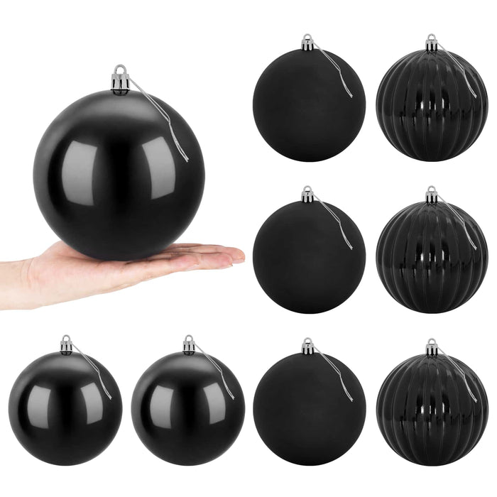 Set de globuri de Crăciun XL 9 buc. Negru Diam. 15 cm Plastic - WALTI WALTI