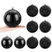 Set de globuri de Crăciun XL 9 buc. Negru Diam. 15 cm Plastic - WALTI WALTI