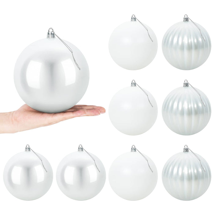Set de globuri de Crăciun XL 9 buc. Alb Diam. 15 cm Plastic - WALTI WALTI