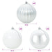 Set de globuri de Crăciun XL 9 buc. Alb Diam. 15 cm Plastic - WALTI WALTI