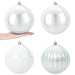 Set de globuri de Crăciun XXL 4 buc. Alb Diam. 20 cm Plastic - WALTI WALTI