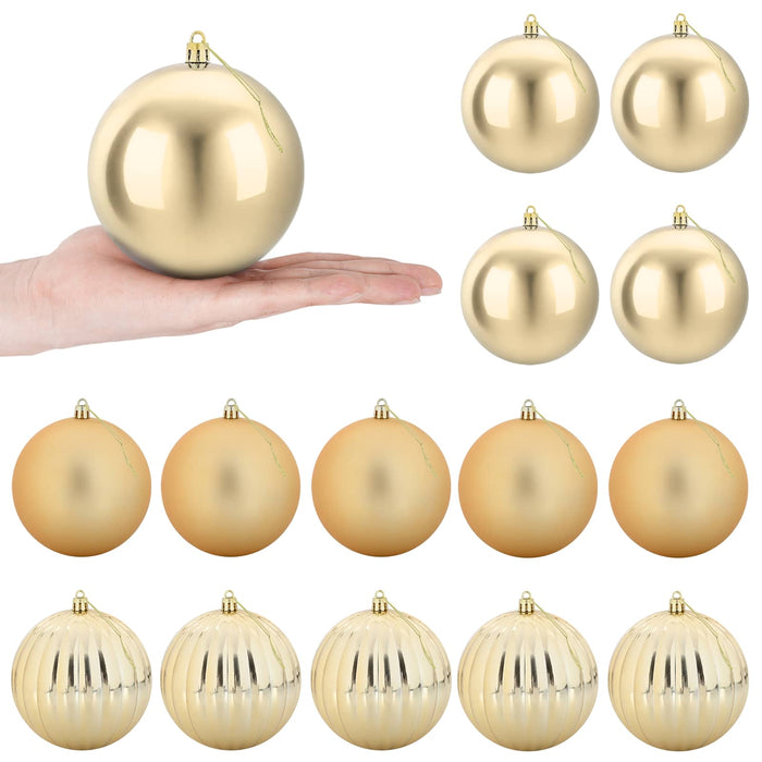 Set de globuri de Crăciun XL 15 buc. Auriu Diam. 10 cm Plastic - WALTI WALTI