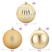 Set de globuri de Crăciun XL 15 buc. Auriu Diam. 10 cm Plastic - WALTI WALTI