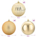 Set de globuri de Crăciun XL 9 buc. Auriu Diam. 15 cm Plastic - WALTI WALTI