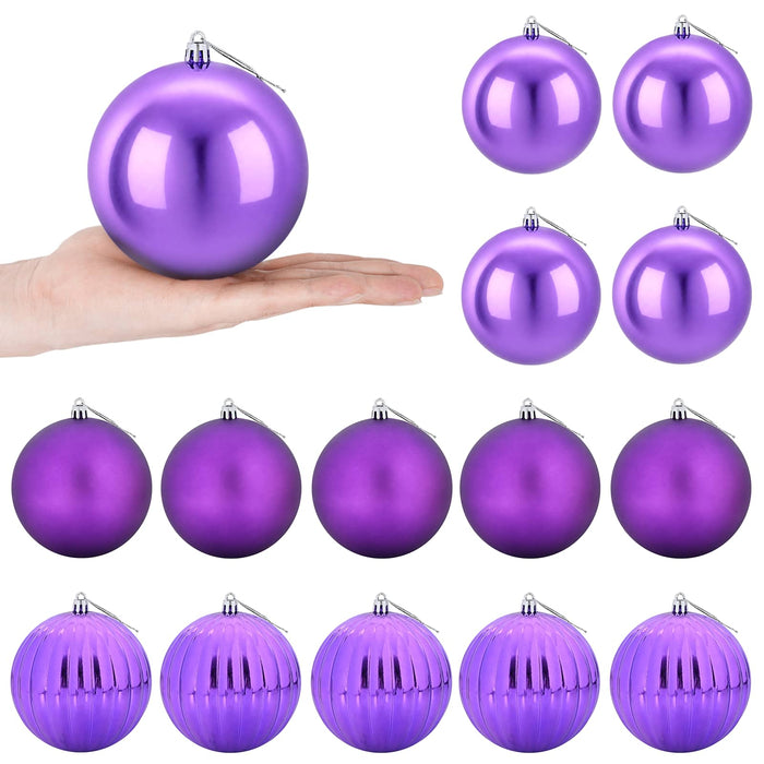 Set de globuri de Crăciun XL 15 buc. Violet Diam. 10 cm Plastic - WALTI WALTI