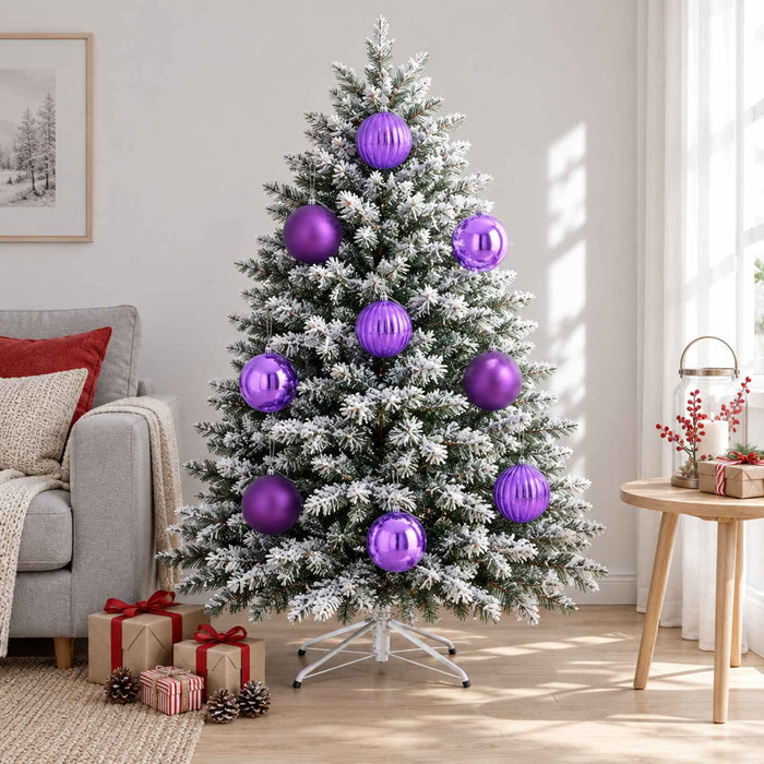 Set de globuri de Crăciun XXL 4 buc. Violet Diam. 20 cm Plastic - WALTI WALTI
