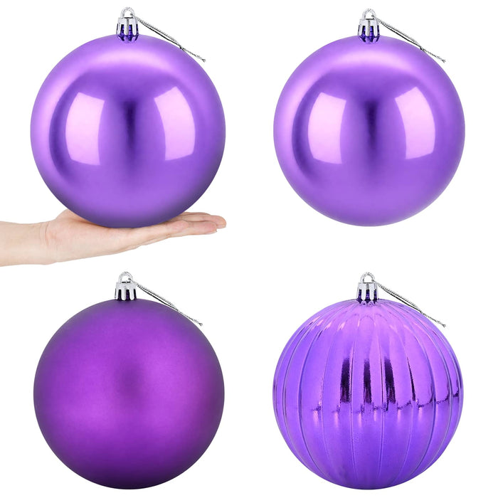 Set de globuri de Crăciun XXL 4 buc. Violet Diam. 20 cm Plastic - WALTI WALTI