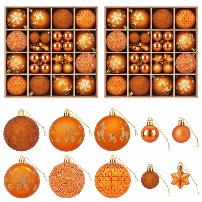 Set de globuri de Crăciun 88 buc. Bronz Ø 6 cm Plastic WALTI
