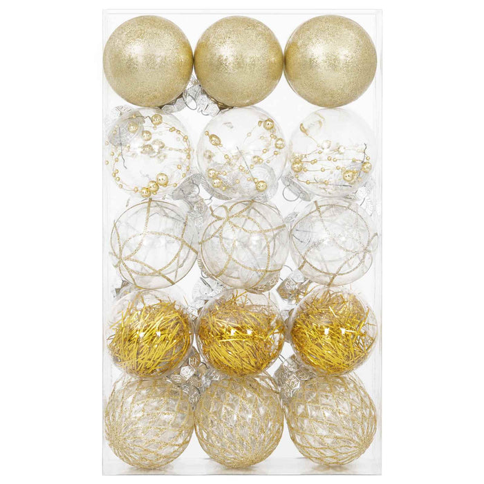 Set de globuri de Crăciun 30 buc. Auriu Ø 6 cm PET - WALTI WALTI
