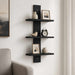 Raft de perete Stejar Negru 30 x 13.5 x 64.5 cm Lemn prelucrat - WALTI WALTI