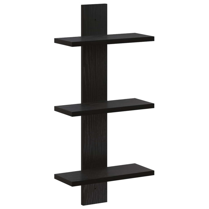Raft de perete Stejar Negru 30 x 13.5 x 64.5 cm Lemn prelucrat WALTI