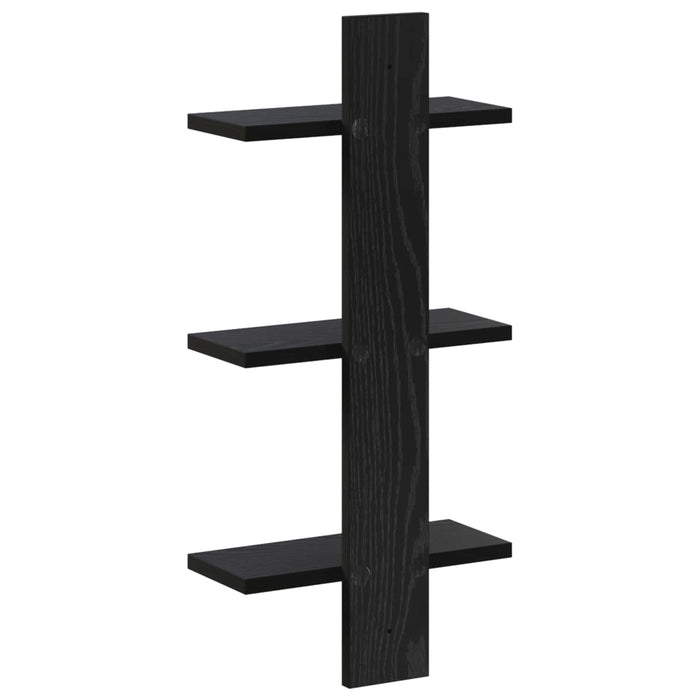 Raft de perete Stejar Negru 30 x 13.5 x 64.5 cm Lemn prelucrat WALTI