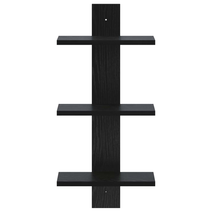 Raft de perete Stejar Negru 30 x 13.5 x 64.5 cm Lemn prelucrat WALTI