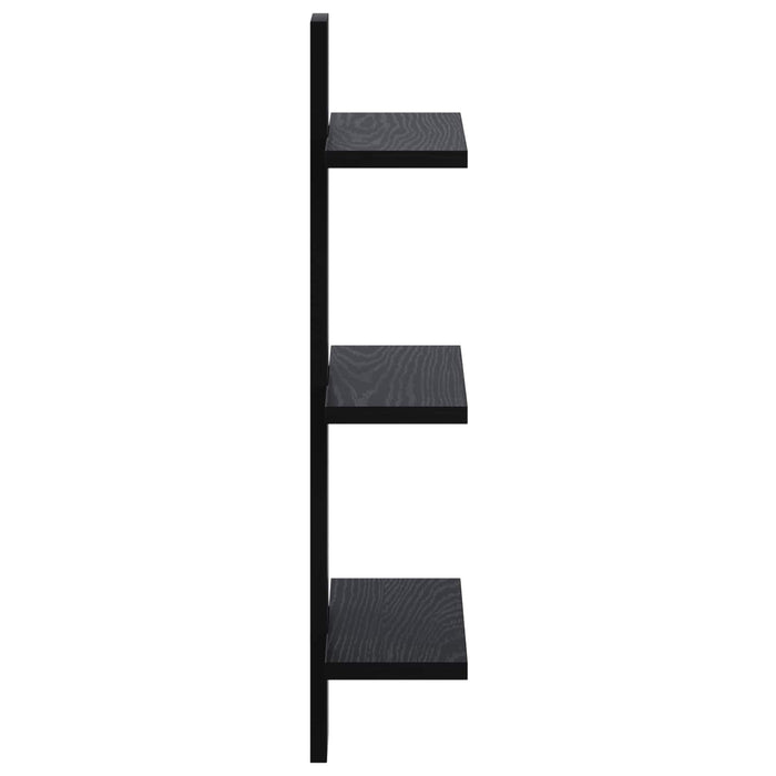 Raft de perete Stejar Negru 30 x 13.5 x 64.5 cm Lemn prelucrat WALTI