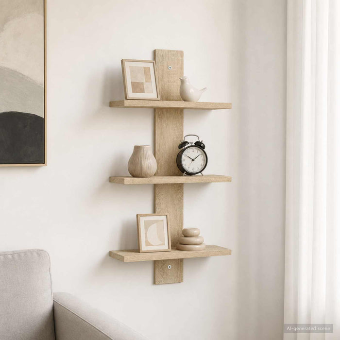 Raft de perete Stejar Sonoma 30 x 13.5 x 64.5 cm Lemn prelucrat WALTI
