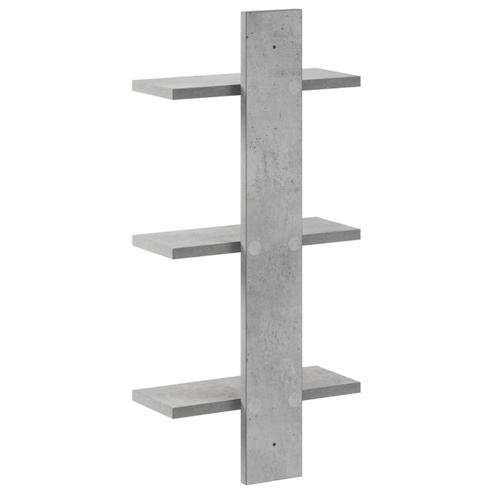 Raft de perete Gri Beton 30 x 13.5 x 64.5 cm Lemn prelucrat WALTI