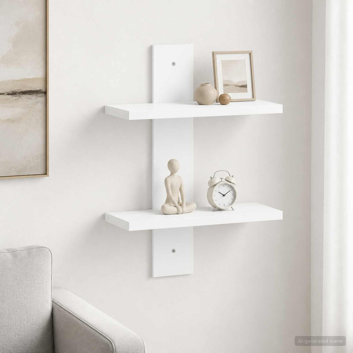 Raft de perete Alb 30 x 13.5 x 43 cm Lemn prelucrat WALTI